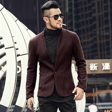 See more ideas about mens fashion, mens outfits, menswear. Mens new arrival winter autum slim grey woolen casual cotton suit Metrosexual men blazer brand ...