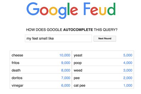 The winner is the one which gets best visibility on google. Google Feud Answers : Stephen Google Feud Answers Quantum ...