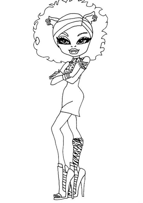 Explore these monster high coloring pages your kid would love to color. Monster High Coloring Page panosundaki Pin