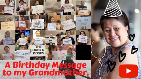 Share the birthday wishes with your father via text/sms, email, facebook, im, etc. A Birthday Message to My Grandmother - HAPPY BIRTHDAY LOLA ...