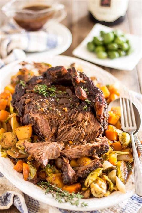 You can slow cook a boneless pork roast by itself, or you can dress it up by adding your favorite herbs and in addition to onion, you can add other vegetables, such as carrots and potatoes, to the crock before setting the pork roast on top of them to cook. Crock Pot Cross Rib Roast Boneless : Boneless Cross Rib ...