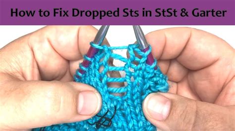 If you want to see my other. How to Fix Dropped Stitches in Knitting Stockinette and ...