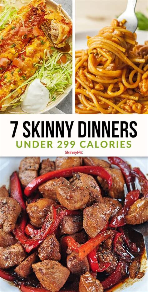 But, there are many recipes where you can add a variety. 7 Skinny Dinners Under 299 Calories | Healthy low calorie ...