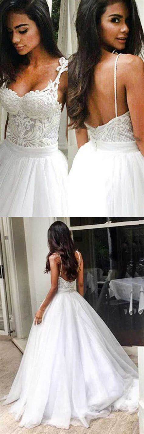 Before i worked in a dress factory. Elegant Sweep Train Backless Wedding Dress with Lace Top ...