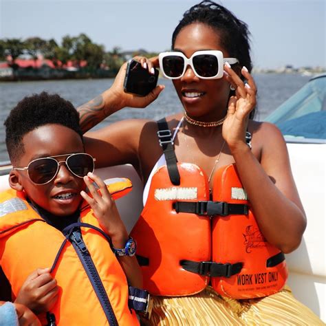 .mavin records nightingale, tiwa savage, accepted a dance competition with kaffy's son, sean to the surprise of tiwa and jubilation from guests, the little boy who can't be more than three or four. Tiwa Savage's son, Jamil declares Davido his favourite ...