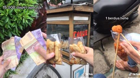 VIRAL Video Wanita Jajan Banyak Makanan dengan Uang Rp 15 Ribu, Bisa Beli Cakue hingga Bakso ...