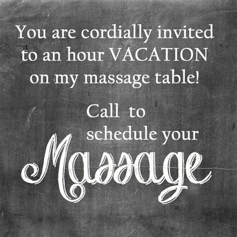 And both you and i know how energizing, relaxing and healthy it is. You are cordially invited to an hour vacation on my ...