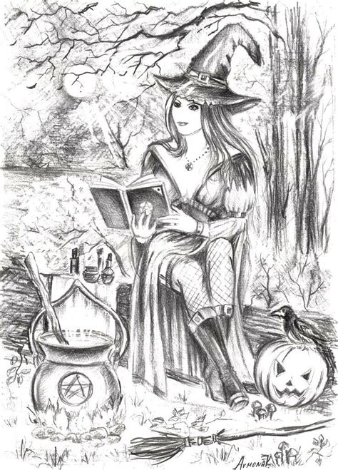 Black and white coloring book for kids or adults, which contain outline image for coloring. adult coloring pages Halloween - Google Search | Halloween ...