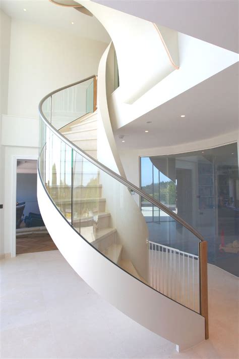 At balustrade uk, we design and build high quality staircases for commercial and residential markets. Beautiful elliptical staircase with toughened curved glass ...