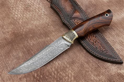 Нож ручной работы из дамасской стали: продажа, цена в Запорожской ...