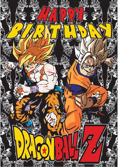 Includes 3 different expressions, letting you replicate all sorts of dramatic moments. Dragon Ball Z Birthday Cards | Free printable cards — PRINTBIRTHDAY.CARDS