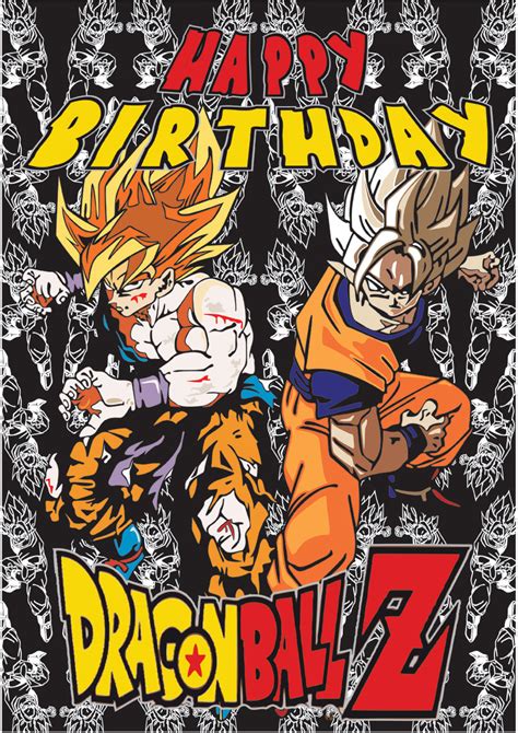 Happy birthday dragon ball z birthday card. Dragon Ball Z Birthday Cards | Free printable cards ...