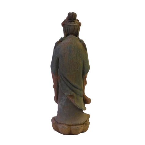 Get deals with coupon and discount code! Chinese Rustic Wood Standing Kwan Yin Statue | Chairish