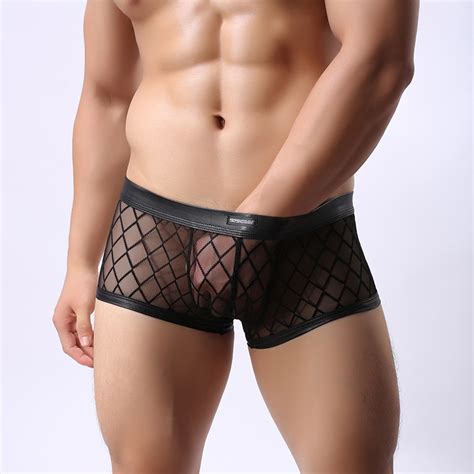 Shop the top 25 most popular 1 at the best prices! 2017 Fashion Brand Plaid Fishnet Transparent Man Sexy ...