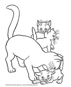 Tigers, bears, dogs, rabbits and many other animals. 149 Best Coloring Pages - Cats and Kittens images ...