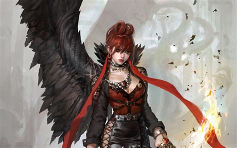 Tags:devil may cry, music, dark Anime Demon Wolves With Wings | Hot Girl HD Wallpaper