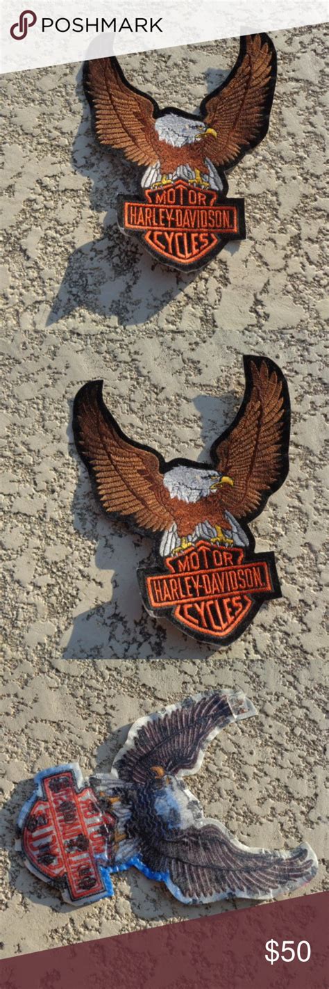 If you can't sew, and your significant other just never has browse our thumbnail preview of our harley davidson patches selection. Harley-Davidson Eagle jacket patch Genuine Vintage Harley ...