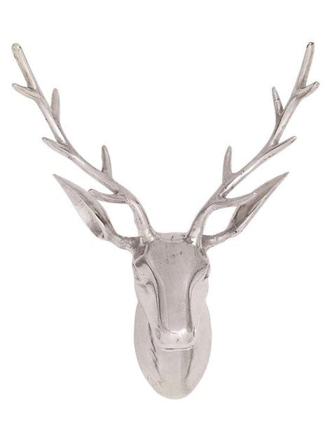 Visit our website to order luxury home decor online. Large Silver Deer Head / Trophy Head - Brand New! | Aluminum wall art, Reindeer head, Wall ...