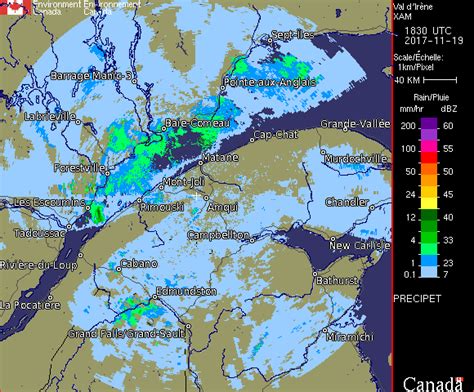 Nous protégeons l'environnement du canada. Météo Rimouski - Radar