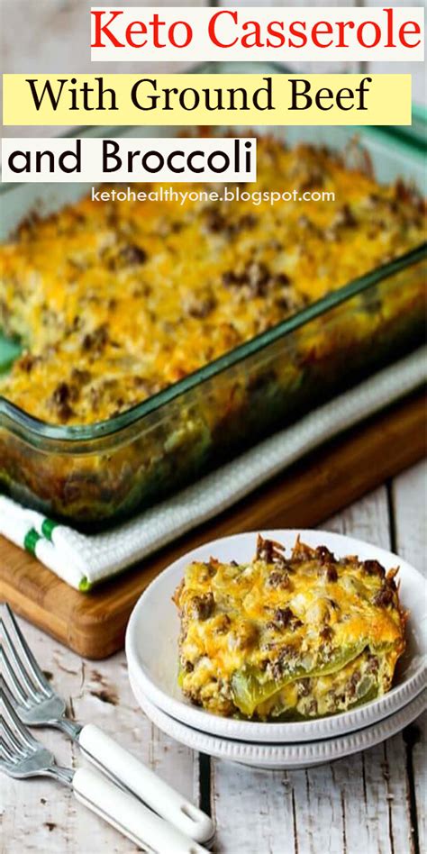 With the crockpot, it's easy to make anytime! Keto Casserole With Ground Beef and Broccoli #Keto # ...