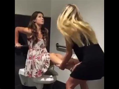 Hot gf masturbating in bathroom. Thats why girls go together in bathroom - YouTube
