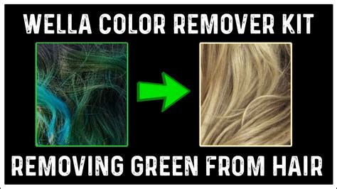 Leave it on for 30 to 60 minutes, rinse out, and follow with a hydrating. Wella Hair Color Remover Demo + Review Removing Green ...