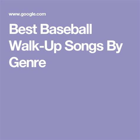 You look like someone who appreciates good music. Best Baseball Walk-Up Songs By Genre | Better baseball, Best walk up songs, Baseball
