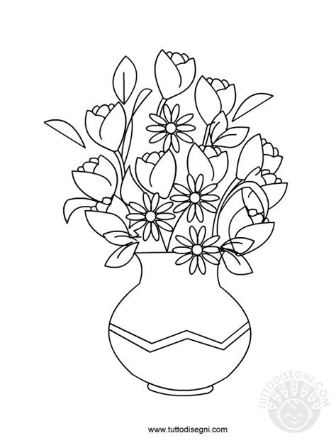 Rappresentiamo l'operazione con i numeri in colore. Disegno di vaso con fiori - TuttoDisegni.com