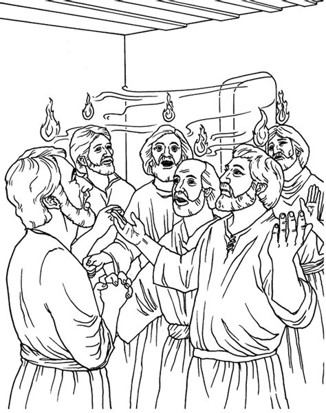 Daisies are such happy flowers. Pentecost Bible coloring page | Bible: Acts & Early ...