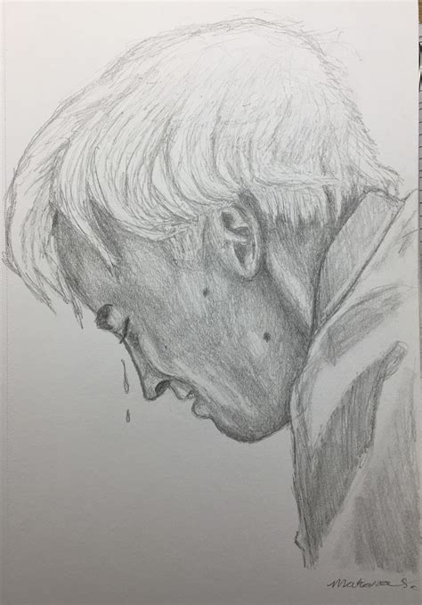Maybe i didn't make him pale enough? 13 yrs old made by me. Drawing of draco malfoy : harrypotter