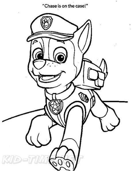 Here you can print free paw patrol coloring pages and please the child. Chase Paw Patrol Coloring Pages Printable - Free Paw ...