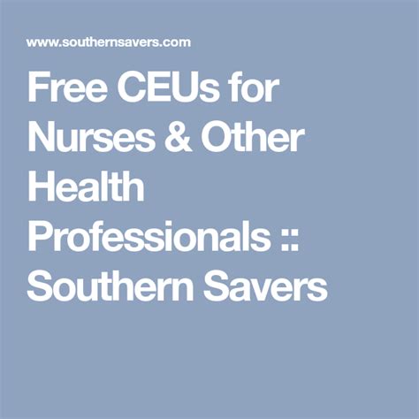 Completed a minimum of a bachelor's degree at a us regionally accredited university or college and course work accredited or approved by the accreditation council. 230+ Free Nursing CEUs & Other Health Professionals ...