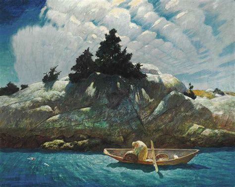 A collection of 80 paintings (hd) description: Newell Convers Wyeth (1882-1945) , Black Spruce Ledge ...