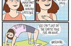 funny comics hilarious life moga daily relate girl comic girls based draws yoga strips quinn meg behind artist vuing cartoon