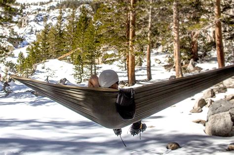 The lazzo camping hammock is lightweight, as it comes in at 4 lbs. "The 3 W's" of Surviving Winter in a Hammock | RECOIL OFFGRID