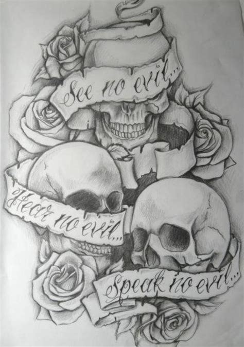 Is see no evil, hear no evil (1989) known by a different name in india in english? Evil Skull Tattoo Drawings - Best Tattoo Ideas