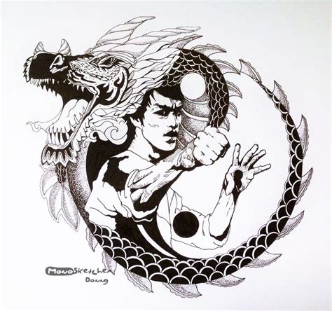 Showing 12 coloring pages related to bruce lee. Dragon Spirits! The Legend Bruce Lee #MonoSketcher # ...