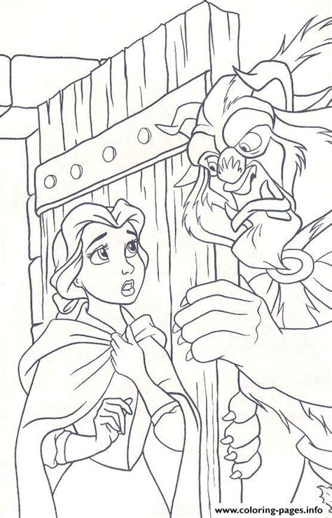 Belle is a well known fictional character from the walt disney pictures' 1991 film beauty and the beast. Beast Let Belle Come In Disney Princess E87b Coloring ...