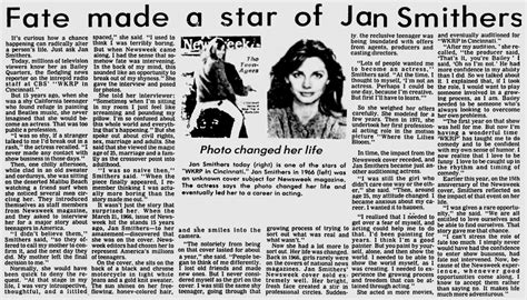 Born karin jan smithers in north hollywood, los angeles, california usa on 3 july 1949 under the zodiac sign of cancer, jan is best known for her acting career. Zebradelic: Jan Smithers gets some press