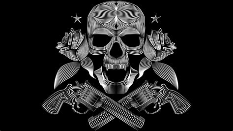 Download 98 royalty free gangster wallpaper vector images. 7680x4320 Skull Gun N Roses 8k 8k HD 4k Wallpapers, Images ...