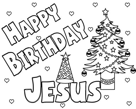 Heart crafts for sunday school (john 3:16 printable) categories coloring pages, valentines day. Happy Birthday Jesus Coloring Pages, Free Printable