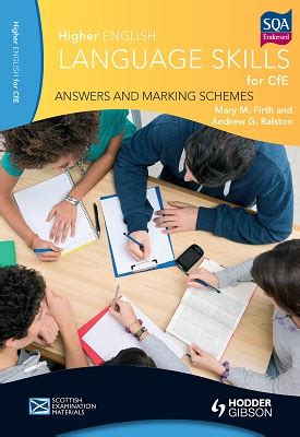 Reading and writing, listening and speaking papers. Higher English Language for CfE: Answers and Marking ...