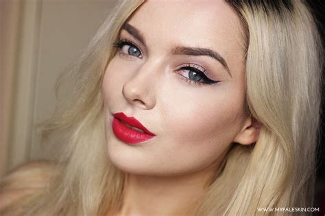 This is a gorgeous hair idea that will make a statement. My Pale Skin: FOTD: Cherry Red Lips