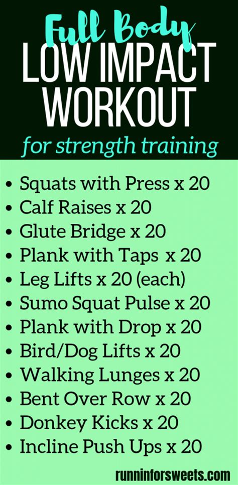 They minimize stress on the joint as they increase its flexibility and strength. 20 Minute Low Impact Workout for Full Body Strength ...