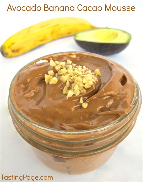The flavour of the avocado is. Avocado Banana Cacao Mousse | Banana recipes, Banana ...