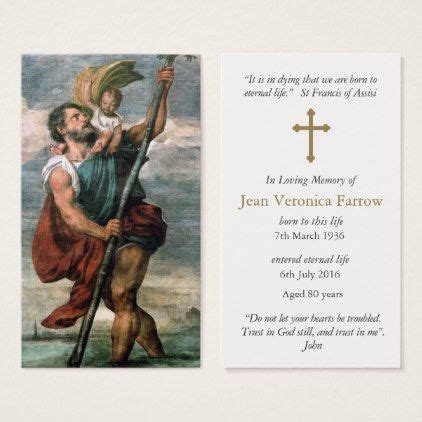 Check spelling or type a new query. Prayer Cards | St Christopher | Zazzle.com | Prayer cards, Funeral prayers, Prayer cards for funeral