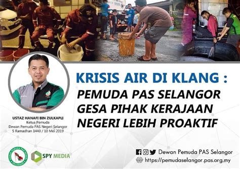 Ia didakwa berpunca daripada sebuah kilang yang dipercayai melepaskan bahan. KRISIS AIR DI KLANG : PEMUDA PAS SELANGOR GESA PIHAK ...