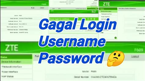 Apakah anda membutuhkan username dan password untuk modem indihome zte f609? Informasi Terbaru Login Super User/Admin Username ...