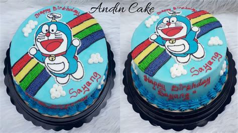 Terlebih waktu tayangnya yang mencapai tiga kali sehari membuat anak semakin familiar dan menyukai apa yang sering dilihatnya. Cara membuat kue Ulang Tahun Doraemon - YouTube