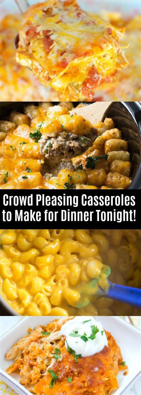 Our quick dinner ideas and simple recipes are wholesome, almost entirely homemade, and affordable, too—no chicken nuggets, fish sticks, or prohibitively expensive meals here. Crowd Pleasing Casseroles to Make for Dinner Tonight ...